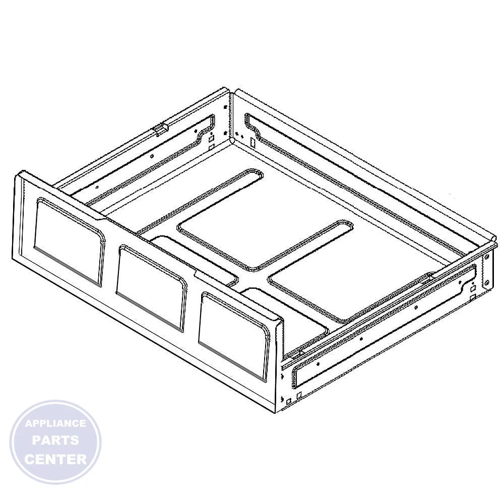 GEH DRAWER BODY ASM WB63X29469 - Main view showing spacious storage for various GEH models
