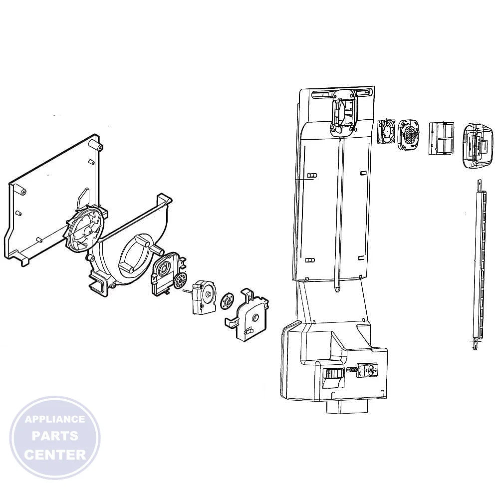 L-G DUCT ASSEMBLY,MULTI ADJ74132104 - Main view showing efficient ventilation for L-G Refrigerators