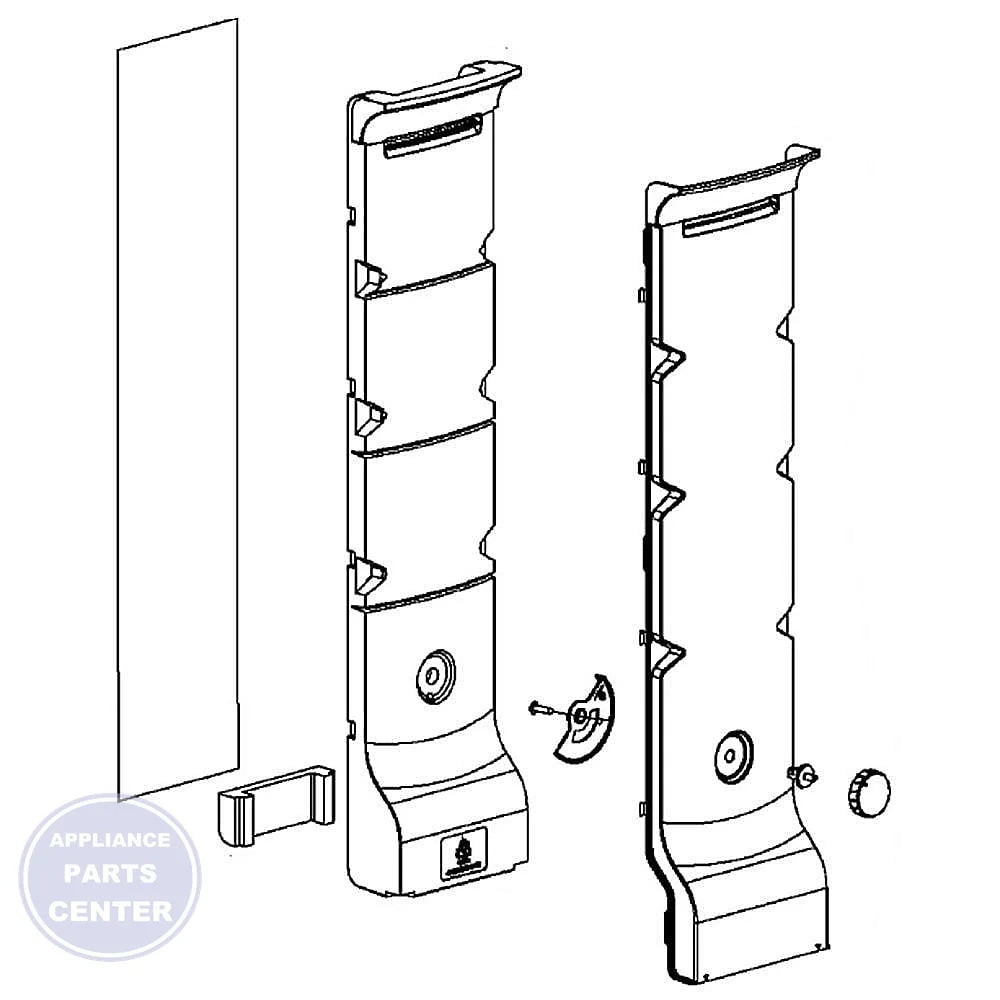 GEH DUCT COVER ASSEMBLY WR17X25207 - Main view showing airflow efficiency for GEH refrigerator models