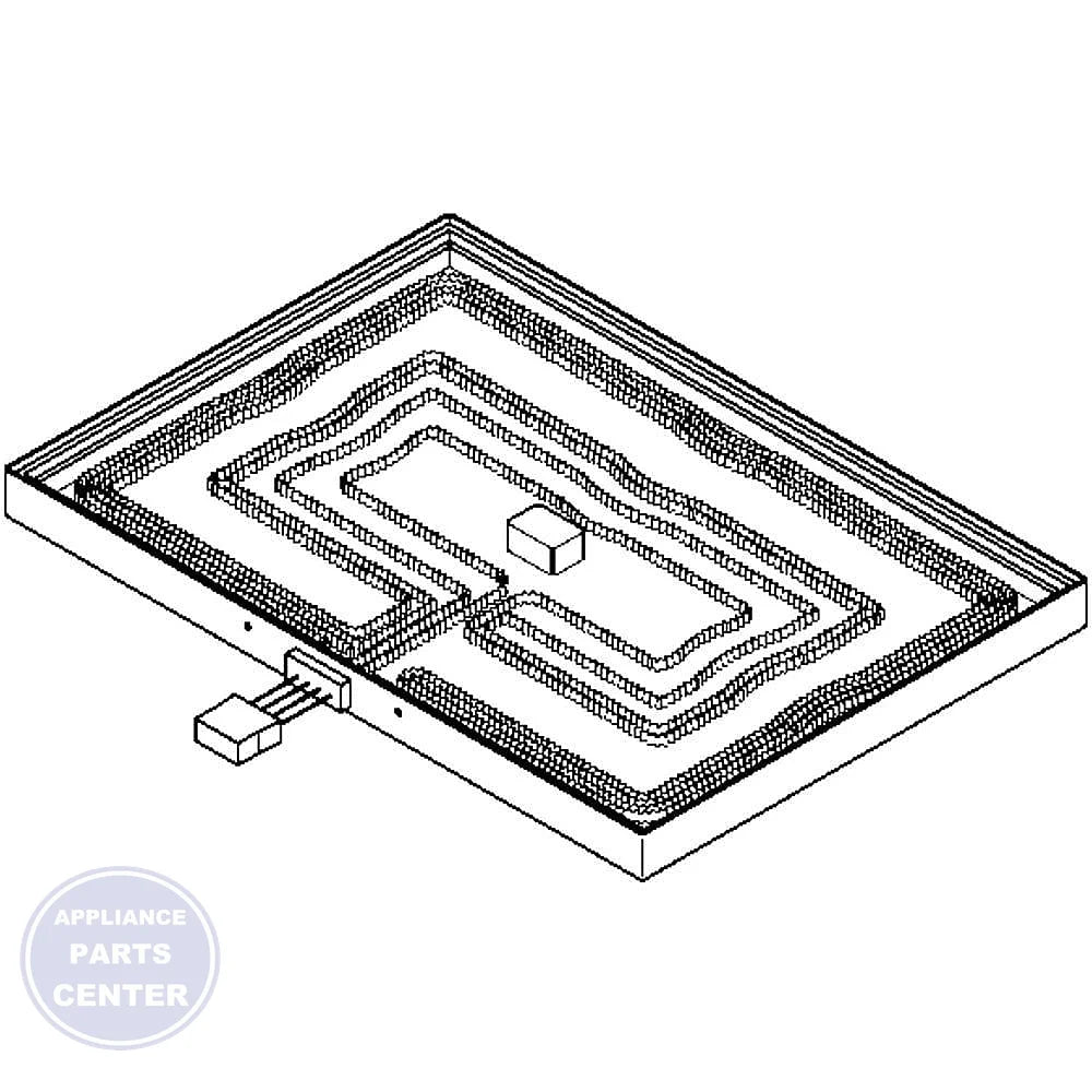 GEH ELEMENT HIDDEN BAKE WB44K10026 - Main view showing efficient heating for GE models
