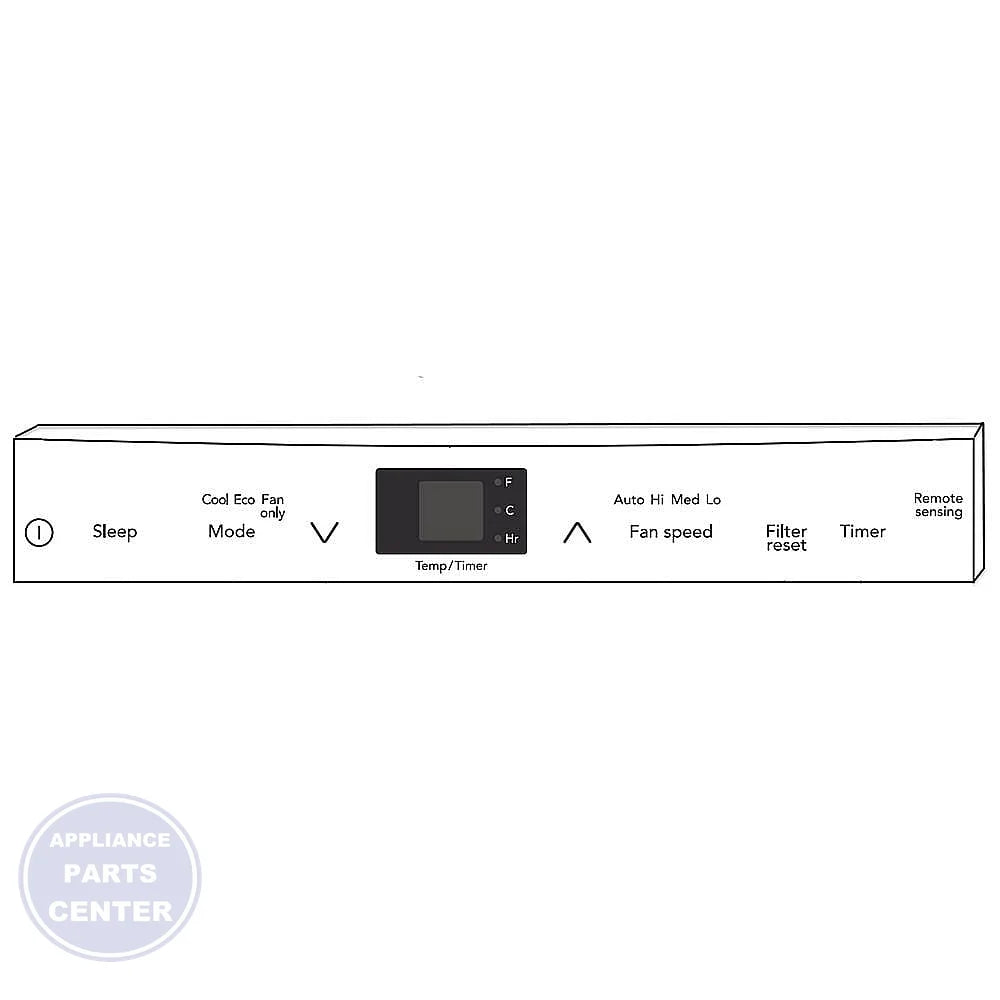 FRIGIDAIRE AIR CONDITIONER CONTROL PANEL 5304516353 - Main view showing touch controls for FRIGIDAIRE models