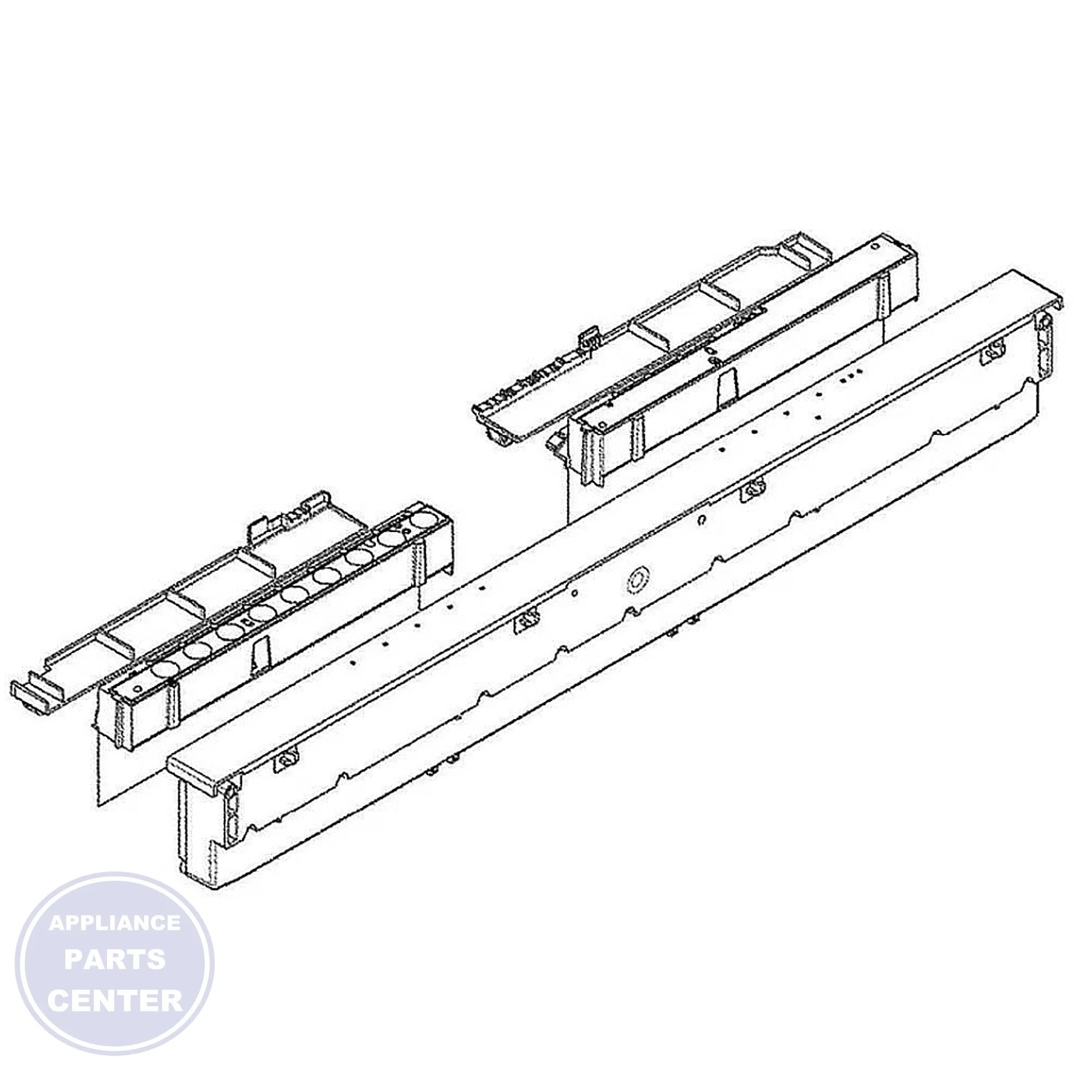 FRIGIDAIRE DISHWASHER CONTROL PANEL ASSEMBLY 117494881 - Main view showing precise control features for Frigidaire and Kenmore models