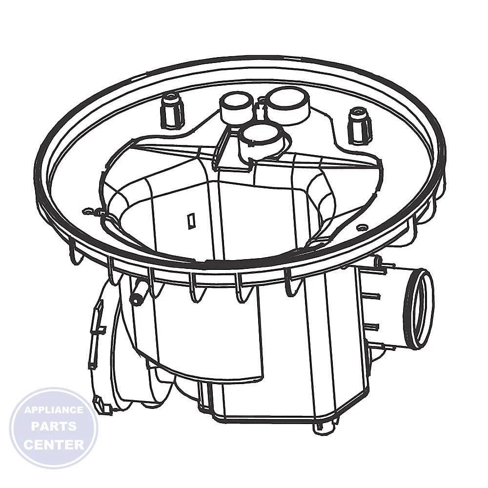 FRIGIDAIRE DISHWASHER SUMP 5304519272 - Main view showing water circulation efficiency for specific models
