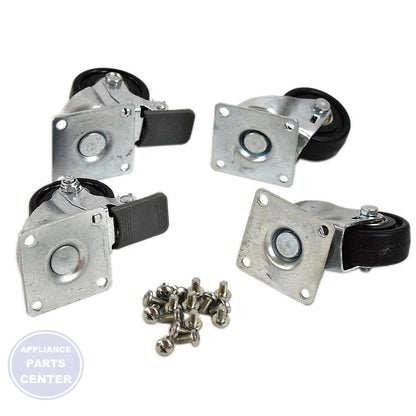 FRIGIDAIRE FREEZER CASTER KIT 5304512848 - Side view with 3-inch diameter casters