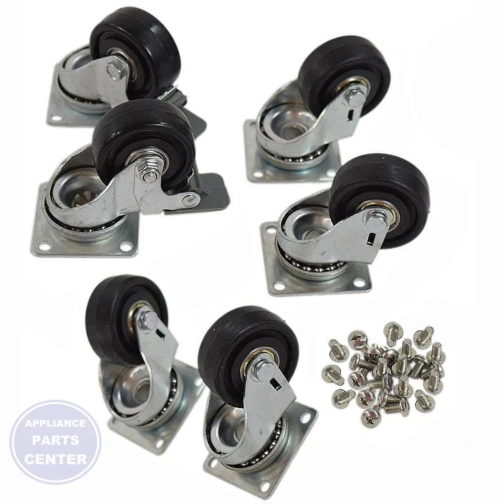 FRIGIDAIRE FREEZER CASTER KIT 5304512848 - Main view showing heavy-duty design for FRIGIDAIRE models