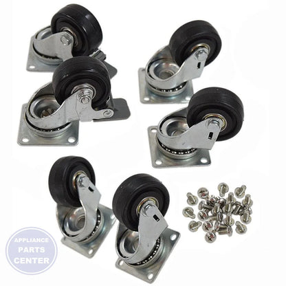 FRIGIDAIRE FREEZER CASTER KIT 5304512848 - Main view showing heavy-duty design for FRIGIDAIRE models