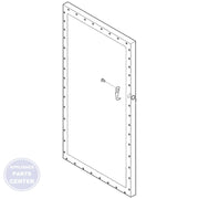 FRIGIDAIRE FREEZER OUTER DOOR PANEL 297316328 - Main view showing sleek design for FRIGIDAIRE and WCI models