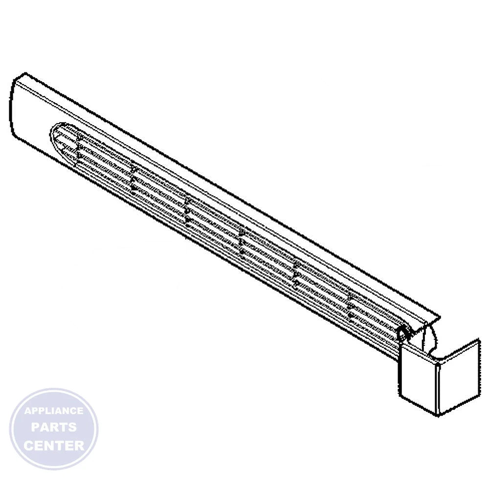 FRIGIDAIRE FREEZER TOE GRILL WITH SIGNAL LIGHT 297387806 - Main view showing airflow enhancement for specific models