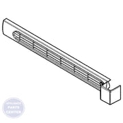 FRIGIDAIRE FREEZER TOE GRILL WITH SIGNAL LIGHT 297387806 - Main view showing airflow enhancement for specific models