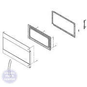 FRIGIDAIRE MICROWAVE ASSEMBLY DOOR 5304509638 - Main view showing enhanced heat retention for WCI models