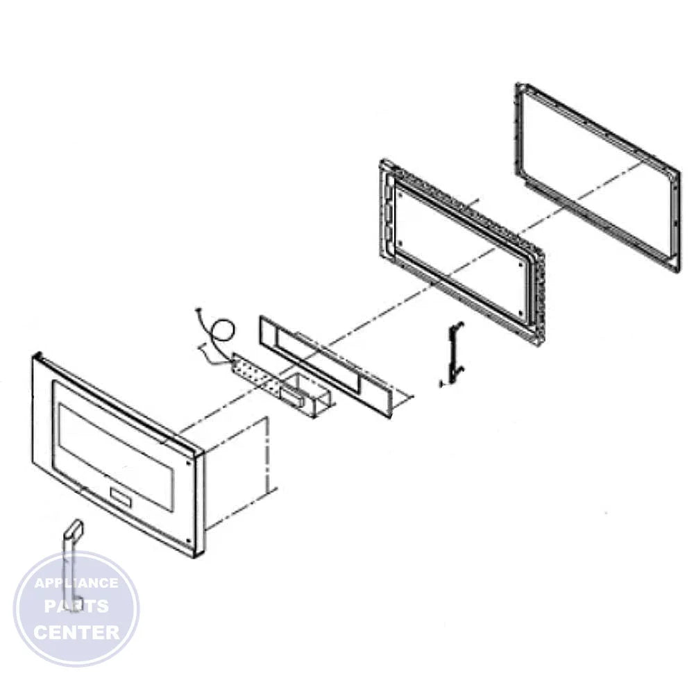 FRIGIDAIRE MICROWAVE DOOR ASSEMBLY 5304503310 - Main view showing seamless fit for specific models