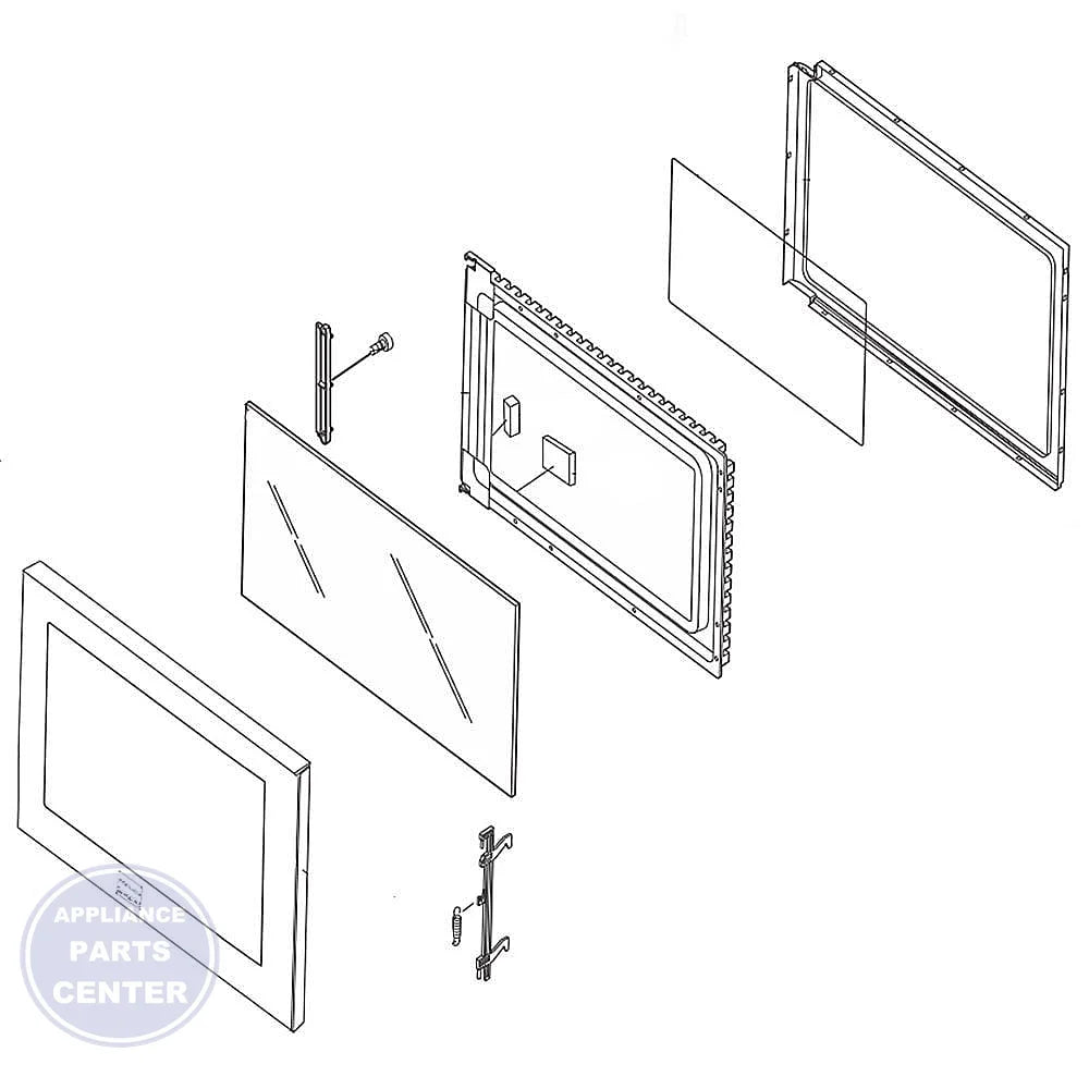 FRIGIDAIRE MICROWAVE DOOR ASSEMBLY 5304503440 - Main view showing sturdy construction for WCI Microwave
