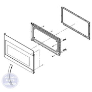 FRIGIDAIRE MICROWAVE DOOR ASSEMBLY 5304523967 - Main view showing tight seal for specific models