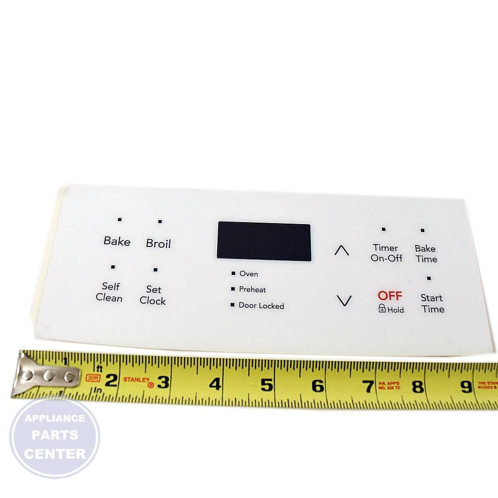 FRIGIDAIRE RANGE WHITE OVERLAY 316419144 - Side view with precise touchpad specs