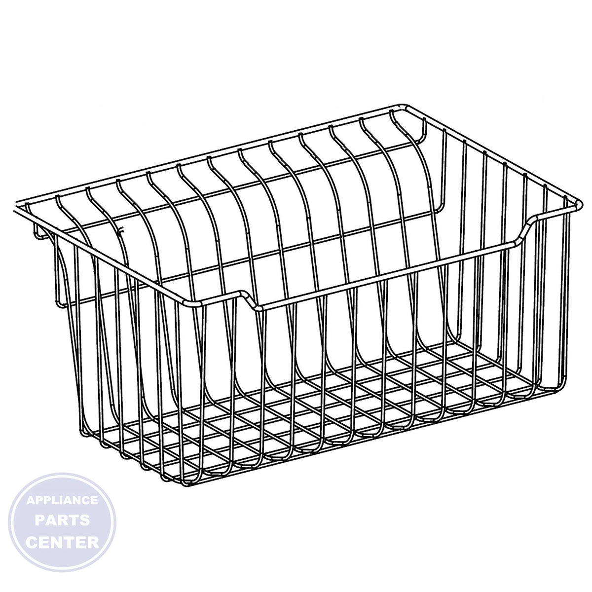 FRIGIDAIRE REFRIGERATOR BASKET 5304523663 - Main view showing storage capacity for FRIGIDAIRE models