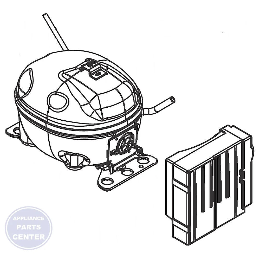 FRIGIDAIRE REFRIGERATOR COMPRESSOR AND INVERTER 5304520946 - Main view showing cooling efficiency for FGHC2331PF