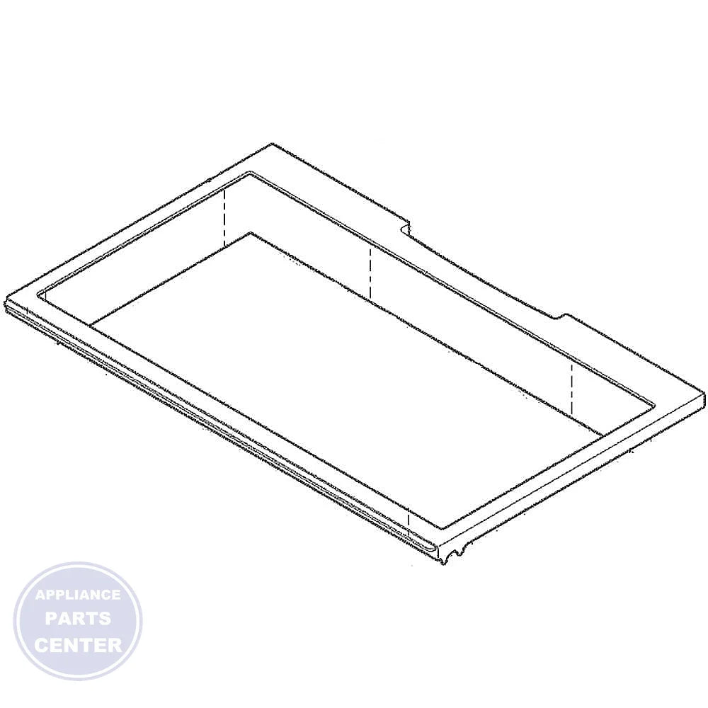 FRIGIDAIRE REFRIGERATOR CRISPER COVER FRAME 241802205 - Main view showing produce support for specific models
