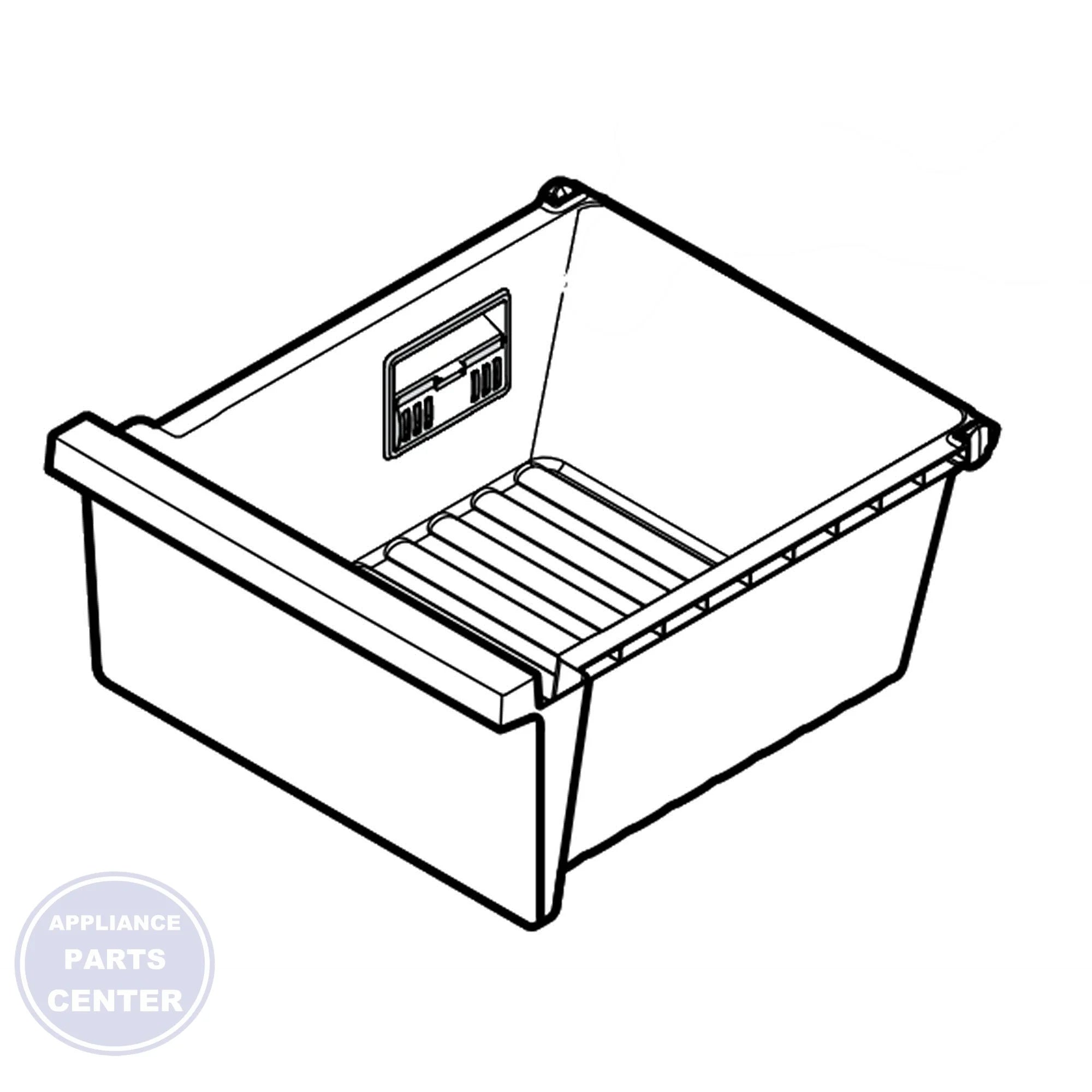 FRIGIDAIRE REFRIGERATOR CRISPER PAN 5304526927 - Main view showing spacious storage for WCI models