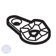 FRIGIDAIRE REFRIGERATOR DOOR CLOSER PLATE 241856501 - Main view showing door support for WCI models
