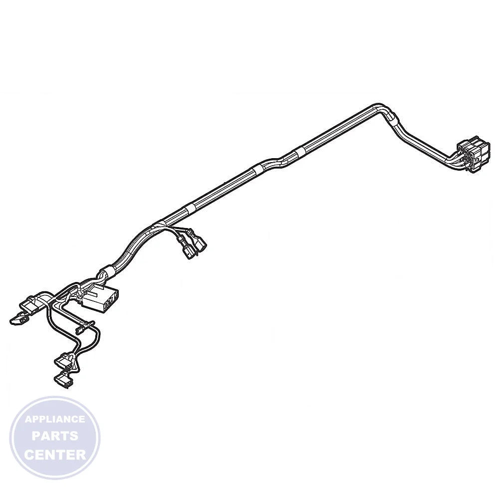 FRIGIDAIRE REFRIGERATOR HARNESS 5304522338 - Main view showing secure wire connections for FRIGIDAIRE models