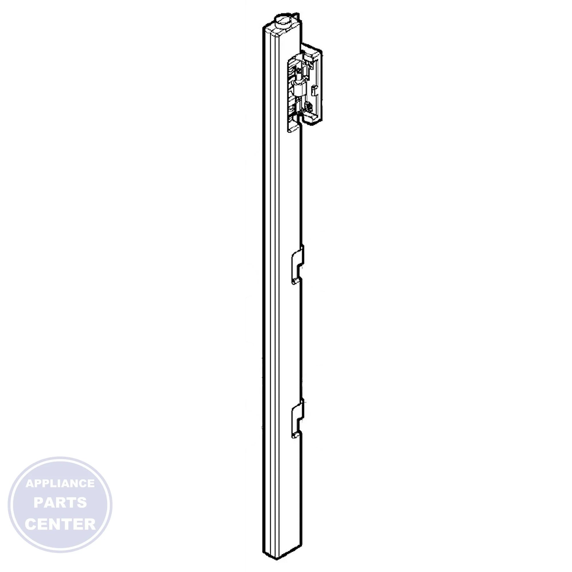 FRIGIDAIRE REFRIGERATOR MULLION ASSEMBLY 5304530855 - Main view showing door support for Frigidaire, Electrolux, and Crosley models