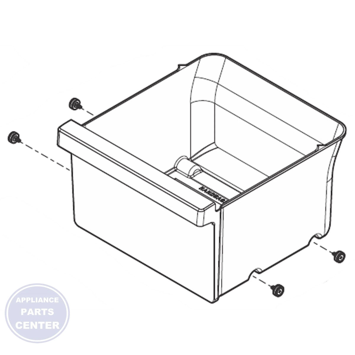 FRIGIDAIRE REFRIGERATOR PAN ASSEMBLY 5304519801 - Main view showing spacious storage for FRIGIDAIRE models