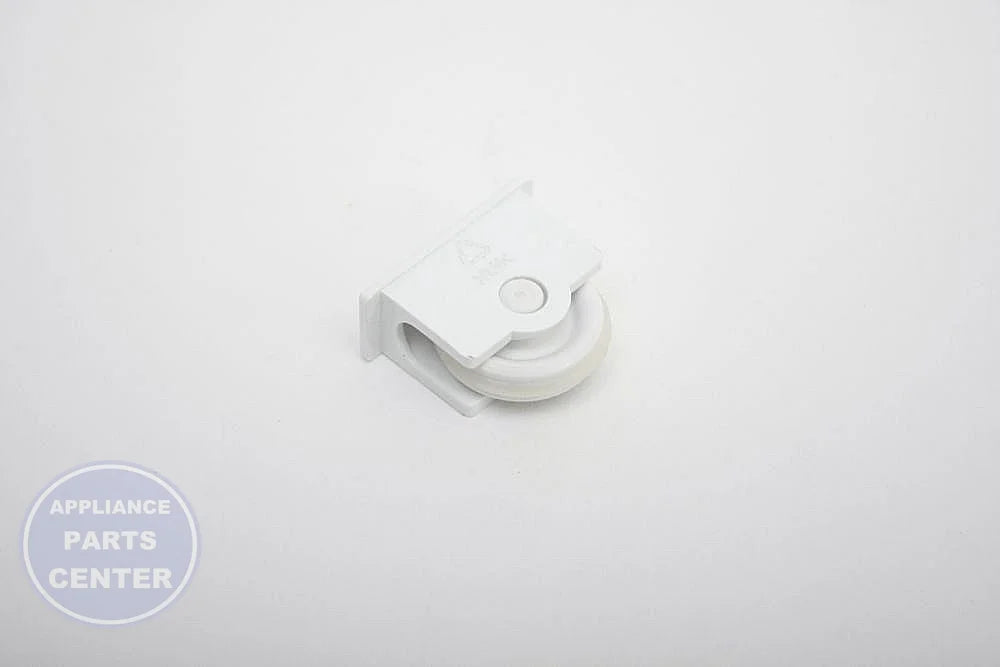 FRIGIDAIRE REFRIGERATOR ROLLER ASSEMBLY 242236801 - Main view showing smooth movement for Frigidaire, Kenmore, and Crosley models