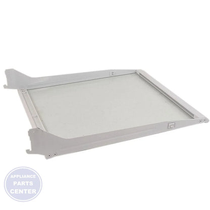 FRIGIDAIRE REFRIGERATOR SHELF ASSEMBLY 5304510350 - Side view with precise measurements