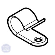 FRIGIDAIRE REFRIGERATOR TUBE CLAMP 240396801 - Main view showing secure tube fastening for FRIGIDAIRE models