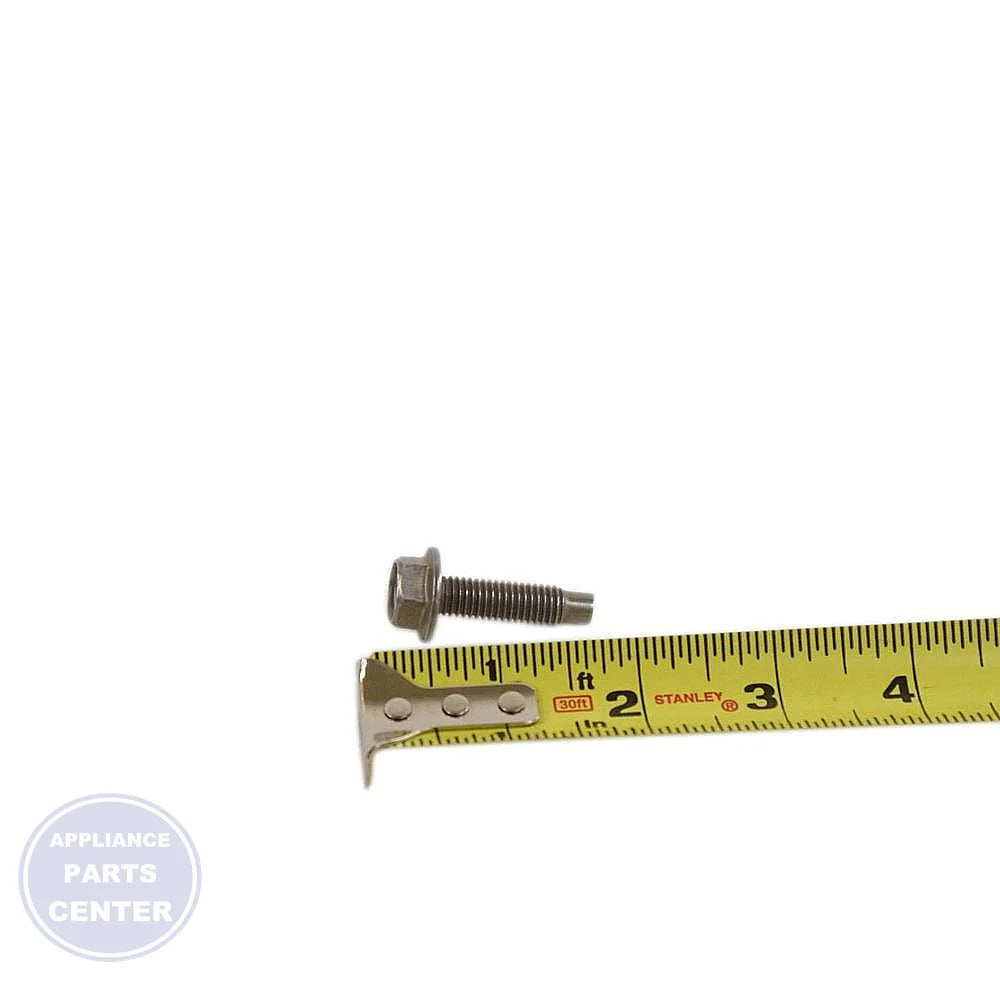 FRIGIDAIRE SCREW 5304504896 - Side view with precise measurements