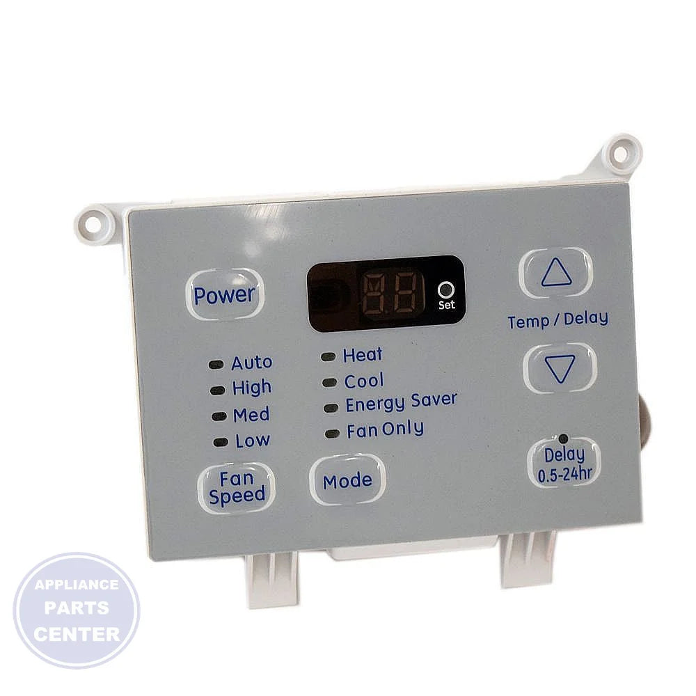 GE AIR CONDITIONER DISPLAY BOARD ASSEMBLY WJ26X20604 - Main view showing temperature control for GEN models
