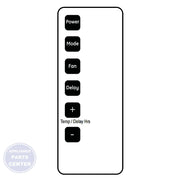 GE AIR CONDITIONER REMOTE CONTROL WJ26X23777 - Main view showing temperature control for GEN models