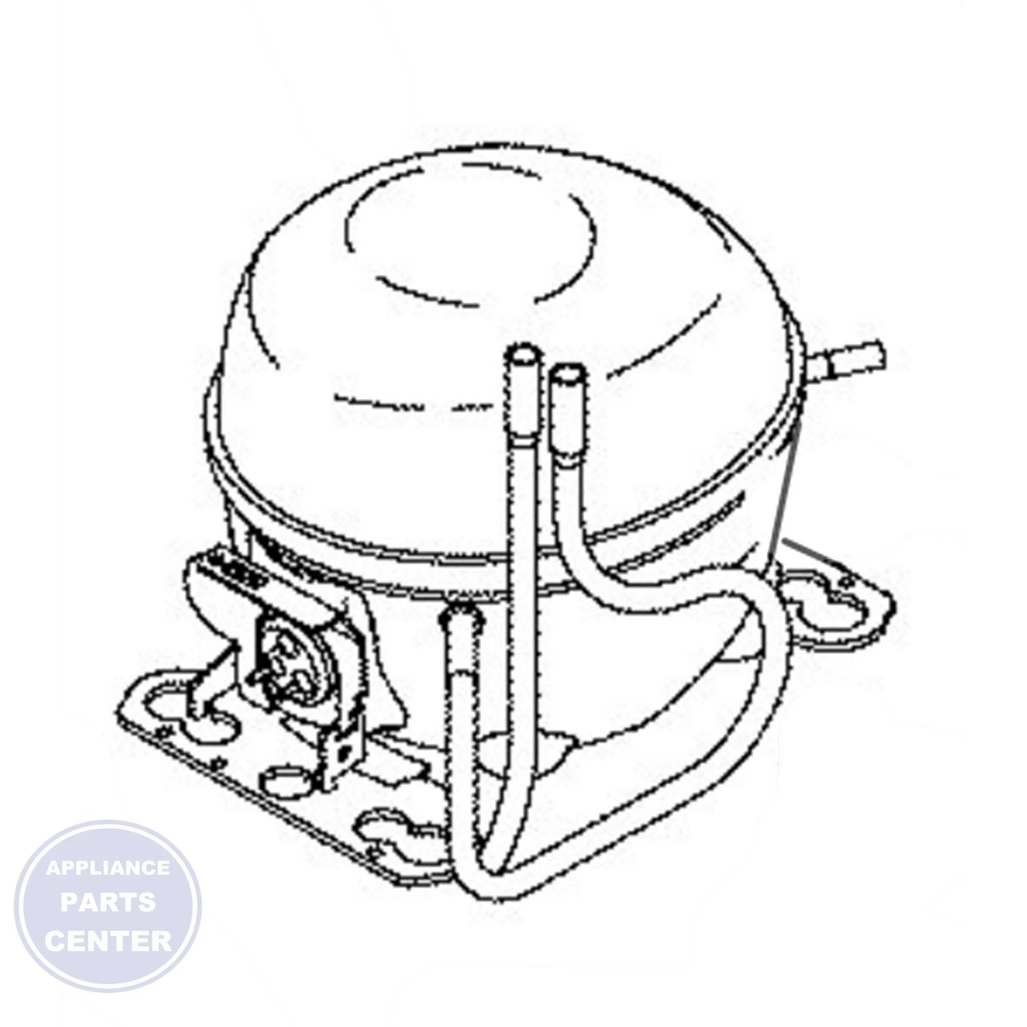 GE COMPRESSOR KIT SINGLE SPEED WR87X43805 - Main view showing efficient cooling for GE XYZ model