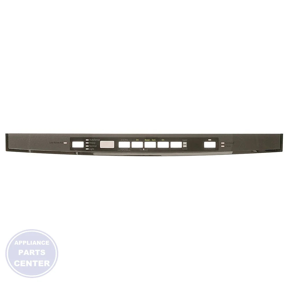 GE CONSOLE COVER BEZEL ASSEMBLY WD34X20179 - Main view showing sleek design for GEN dishwasher models