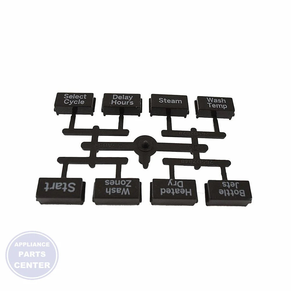 GE DISHWASHER BUTTON AND GRAPHICS WD09X22799 - Main view showing control buttons for various GE models