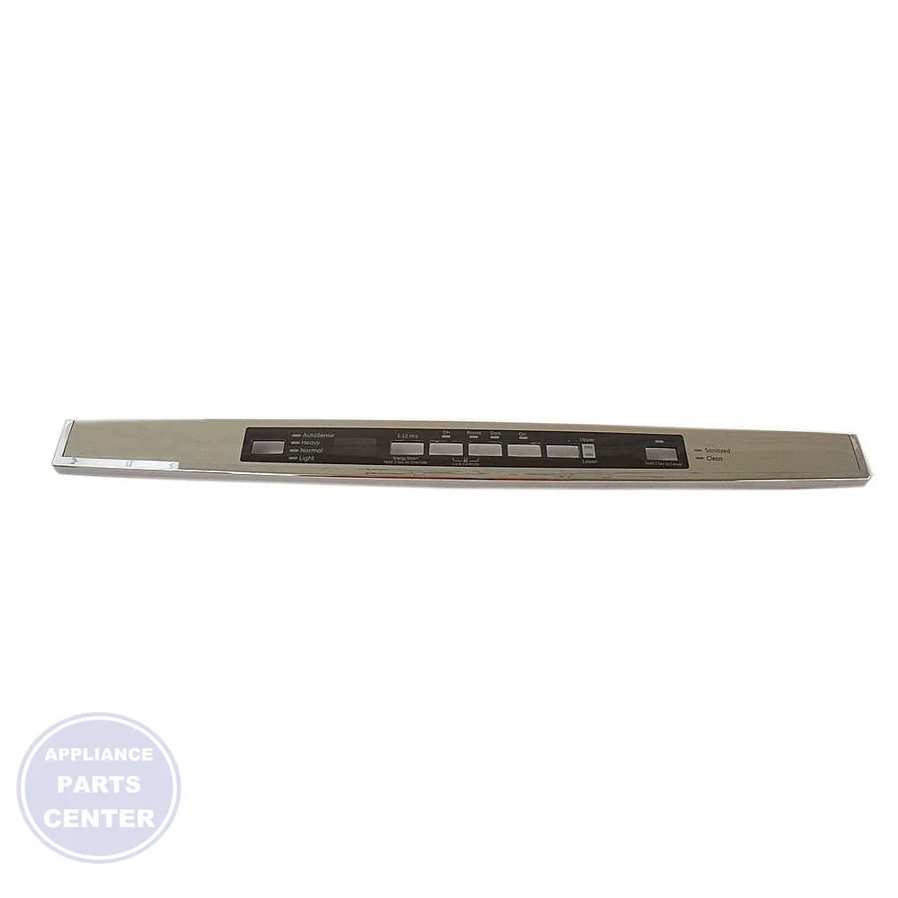 GE DISHWASHER CONSOLE COVER BEZEL ASSEMBLY WD34X21663 - Main view showing sleek finish for GE Dishwasher models