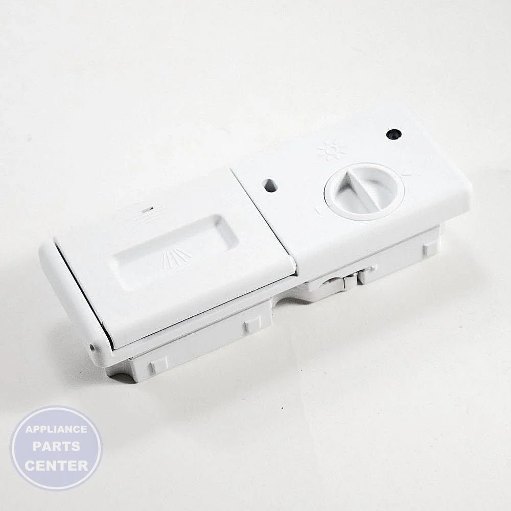 GE DISHWASHER SOAP CUP WD12X10174 - Main view showing soap dispensing mechanism for GEN series