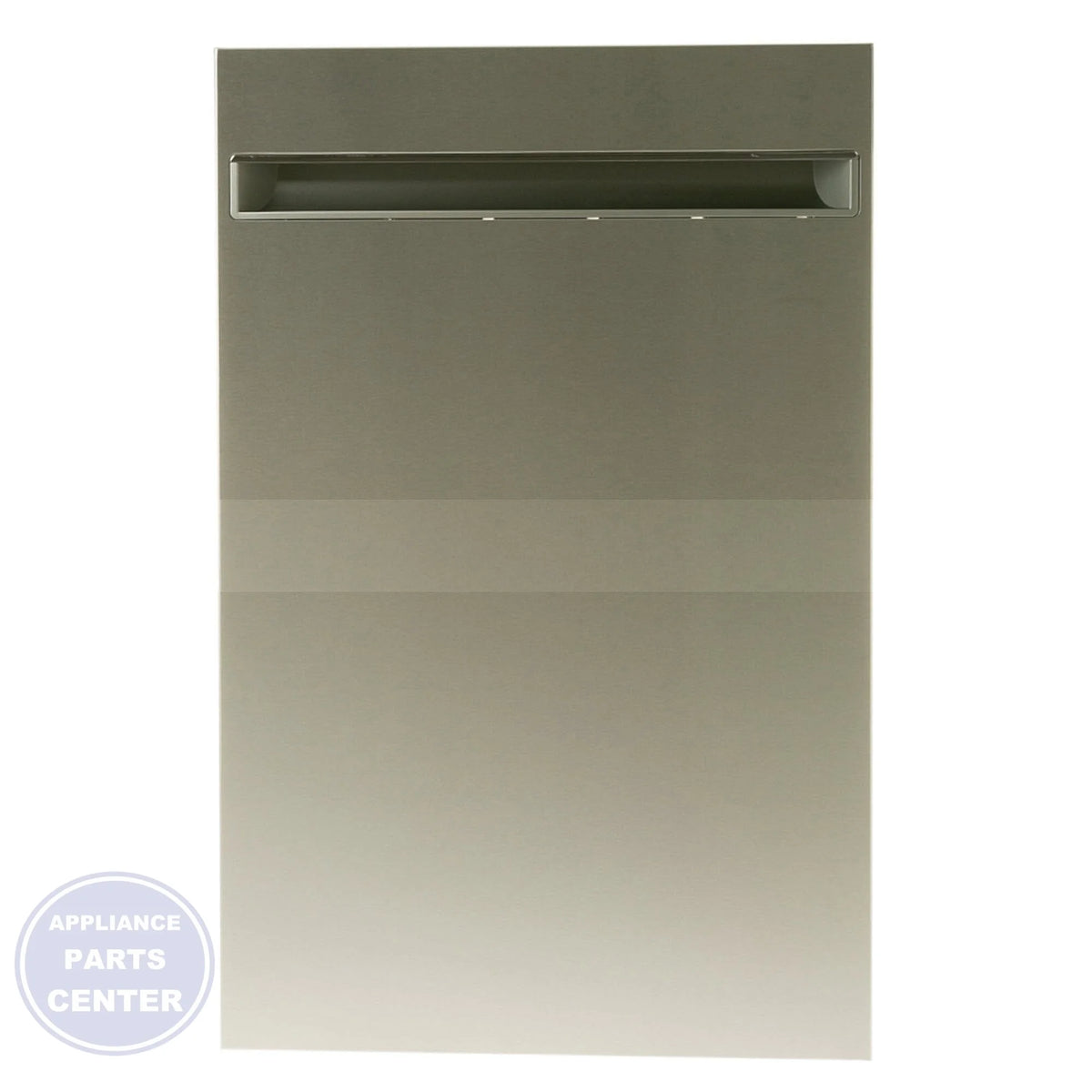 GE DISHWASHER STAINLESS STEEL OUTER DOOR PANEL WD27X24686 - Main view showing sleek design for various GE Dishwasher models