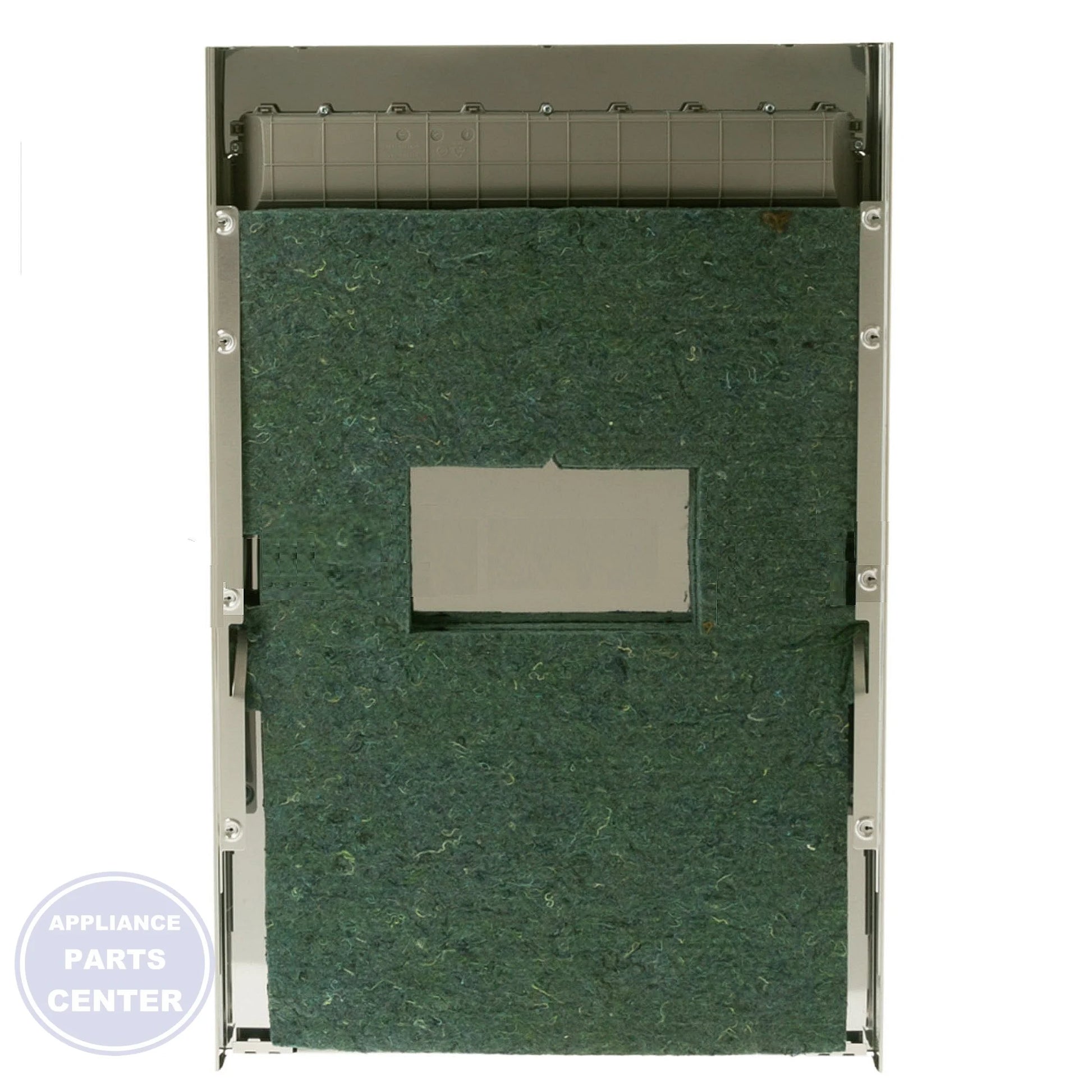 GE DISHWASHER STAINLESS STEEL OUTER DOOR PANEL WD27X24686 - Detailed view of stainless steel material