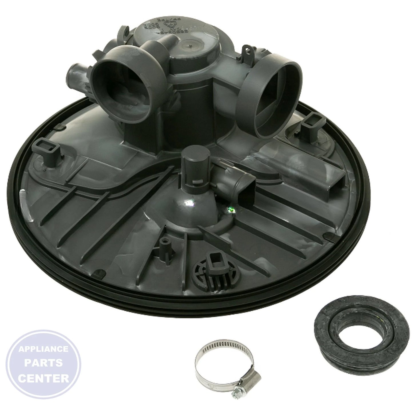 GE DISHWASHER SUMP OVERMOLD AND GASKET WD19X28199 - Main view showing durable design for GE dishwasher models