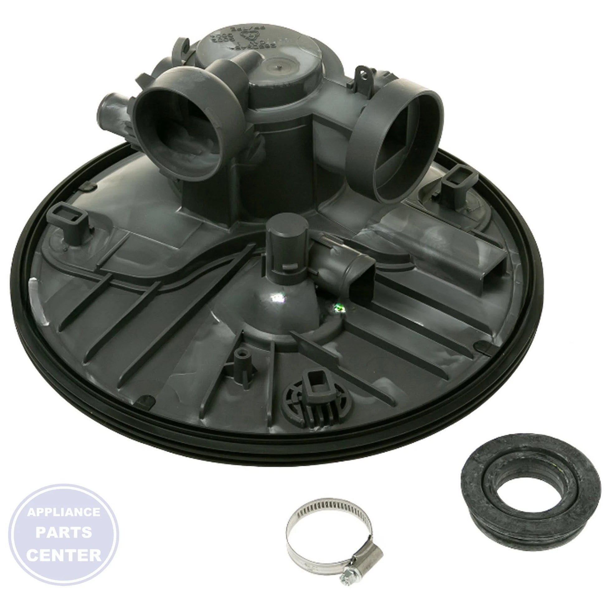 GE DISHWASHER SUMP OVERMOLD AND GASKET WD19X28199 - Main view showing durable design for GE dishwasher models