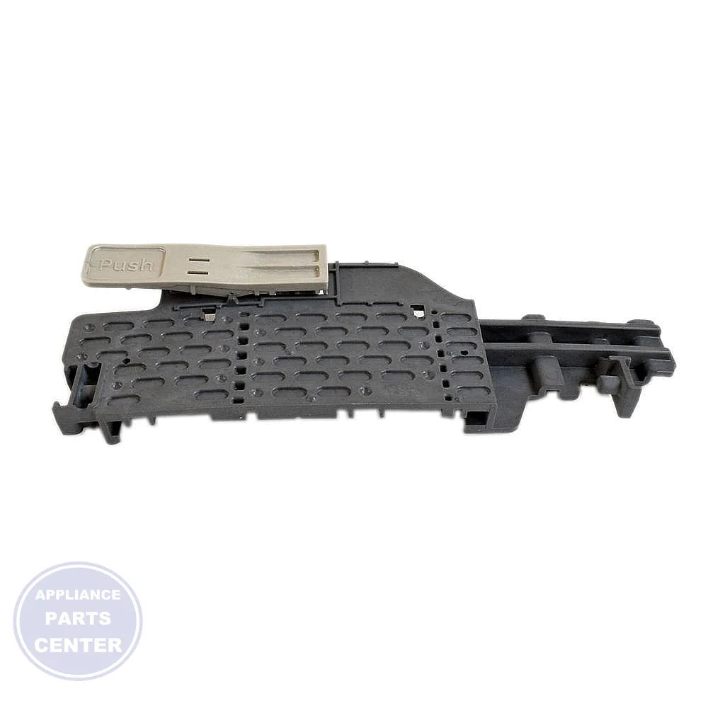 GE DISHWASHER UPPER RACK BRACKET ASSEMBLY WD12X20108 - Main view showing sturdy support for GE dishwasher models