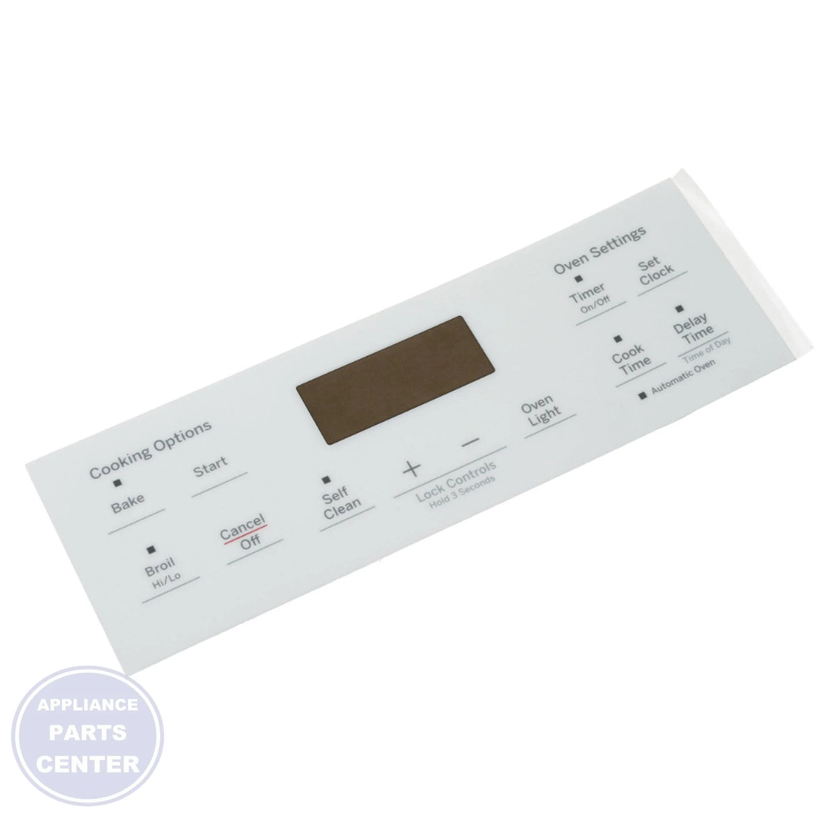 GE FACEPLATE WHITE GRAPHICS WB07X44619 - Main view showing elegant white design for GEN models