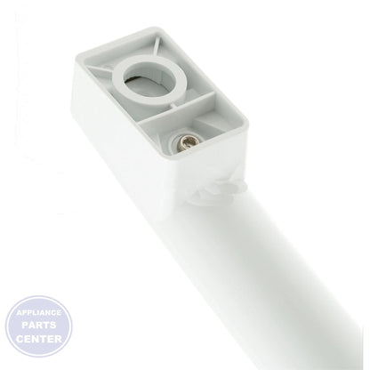 GE HANDLE WHITE WD09X25572 - Side view with precise measurements
