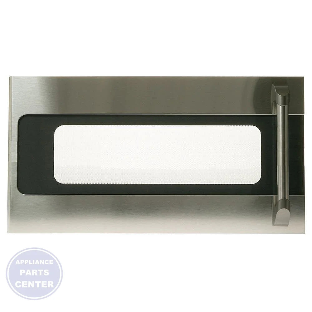 GE MICROWAVE DOOR ASSEMBLY WB56X24488 - Main view showing seamless fit for GEN microwaves
