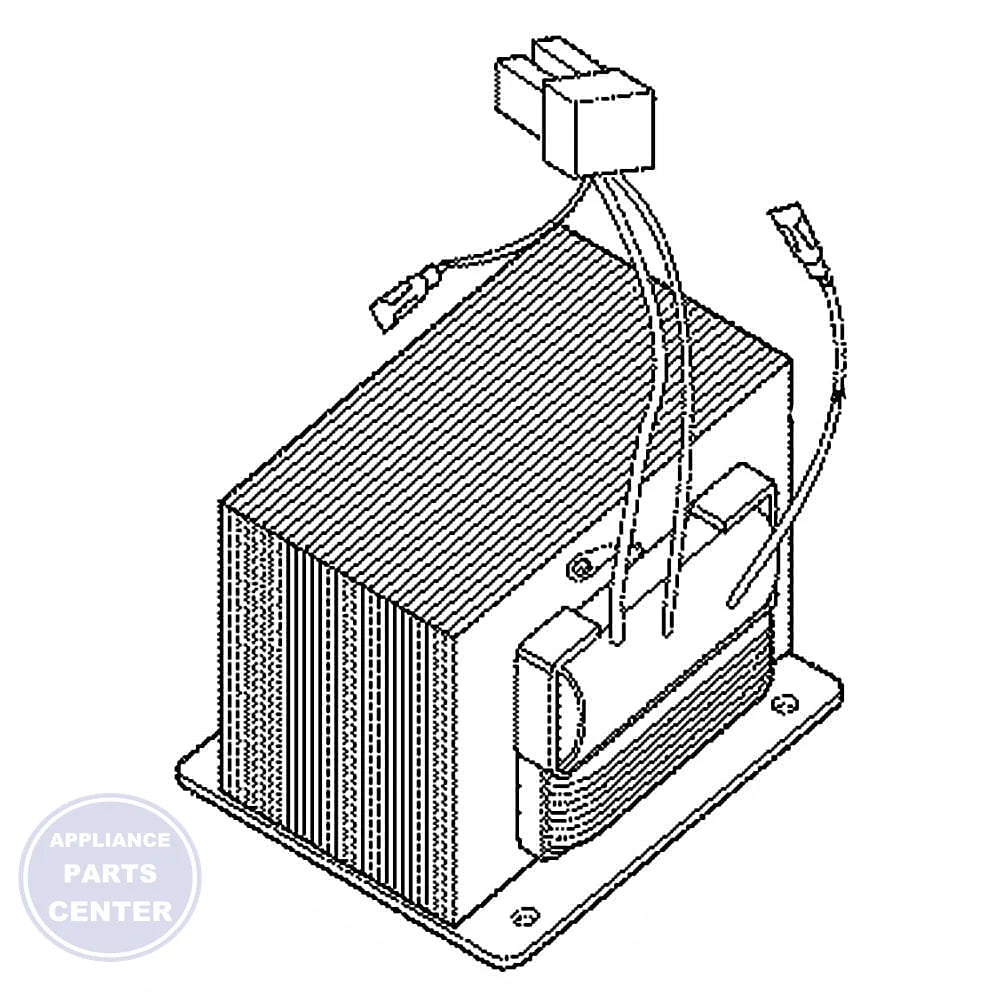 GE OVEN HIGH VOLTAGE TRANSFORMER WB24X25398 - Main view showing power distribution for GE models