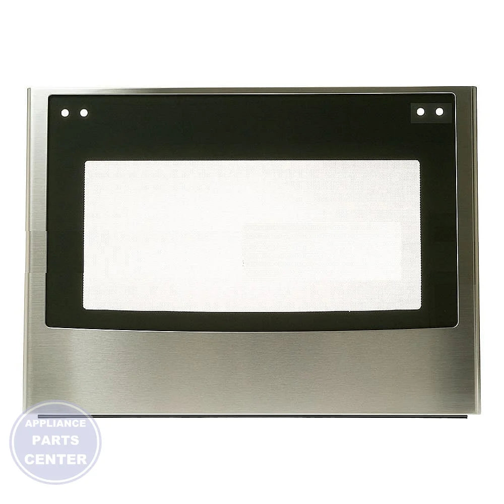 GE OVEN STAINLESS STEEL OUTER DOOR WB56X35473 - Main view showing sleek design for GE models