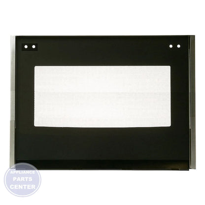 GE OVEN STAINLESS STEEL OUTER DOOR WB56X35473 - Detailed view of durable stainless steel material