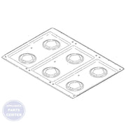 GE PAN UNIT WB32X30409 - Main view showing even heating for GE models