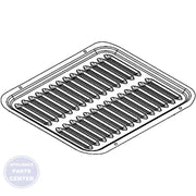 GE RANGE BROIL PAN GRID WB48K10016 - Main view showing even heat distribution for GE XL44